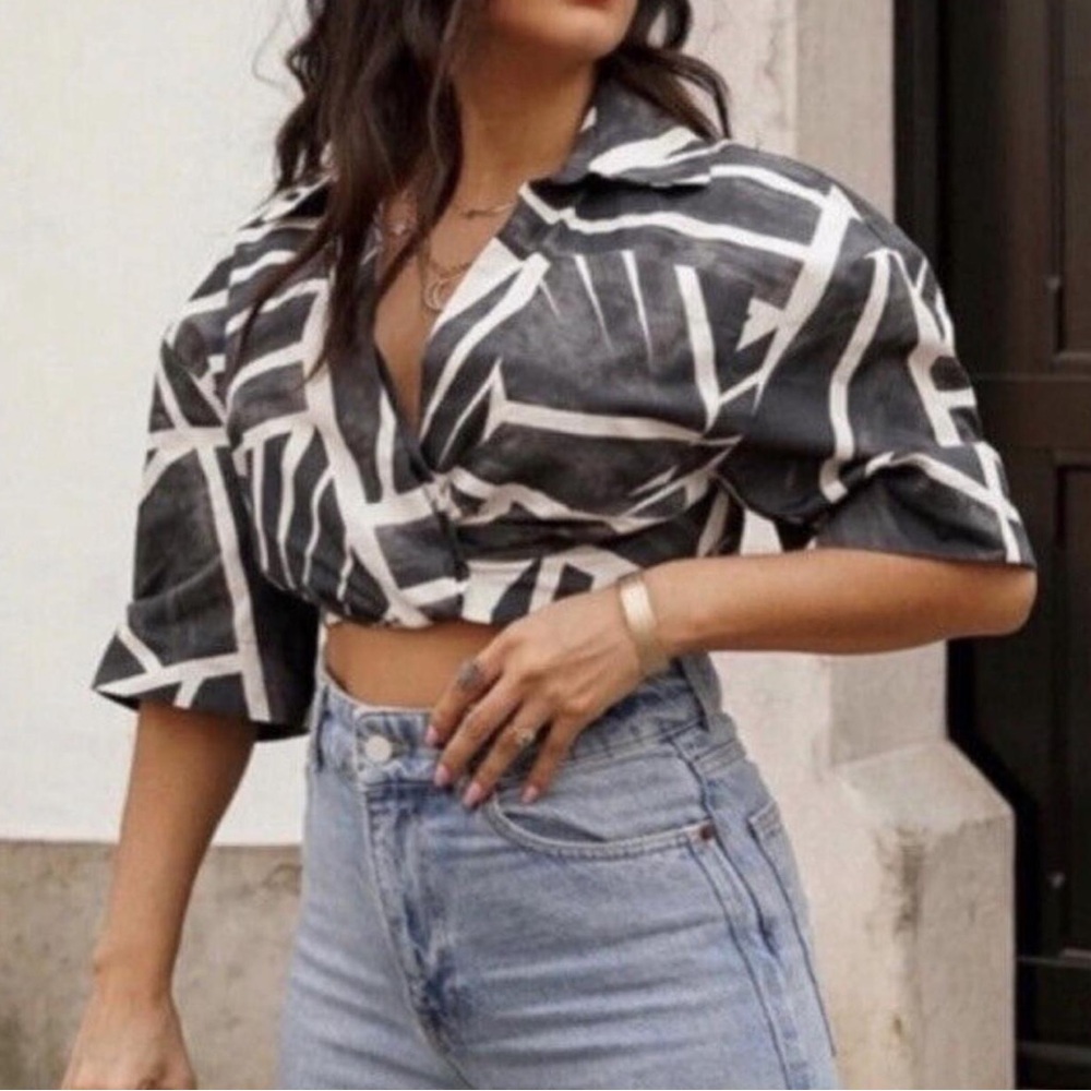 Zara Printed Crop top